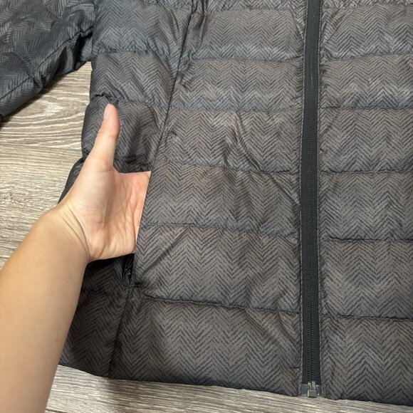 Eddie Bauer EB650 Down Jacket Womens M Brown Lightweight Puffer Hiking Travel - Picture 3 of 16